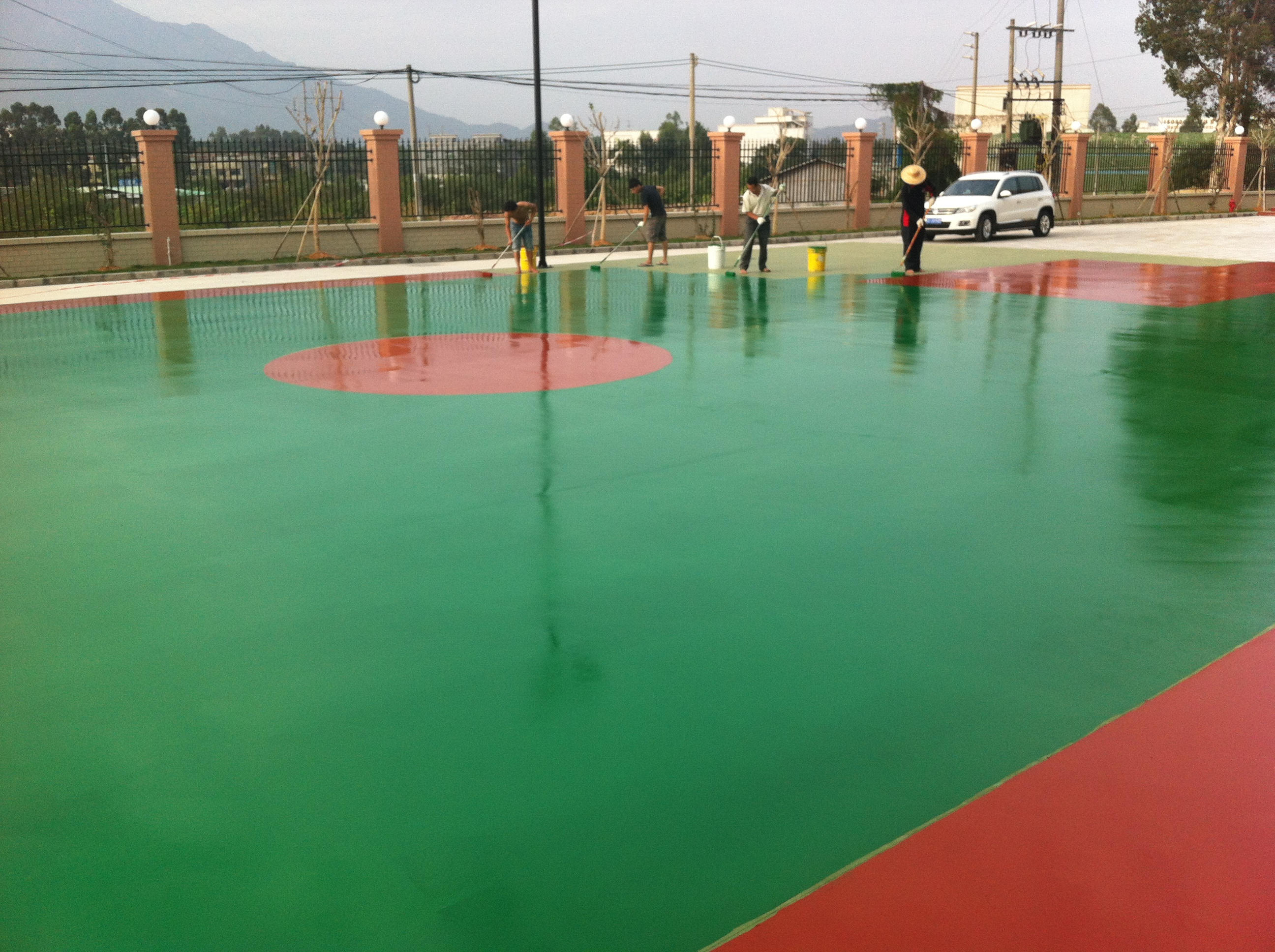 硅PU籃球場地